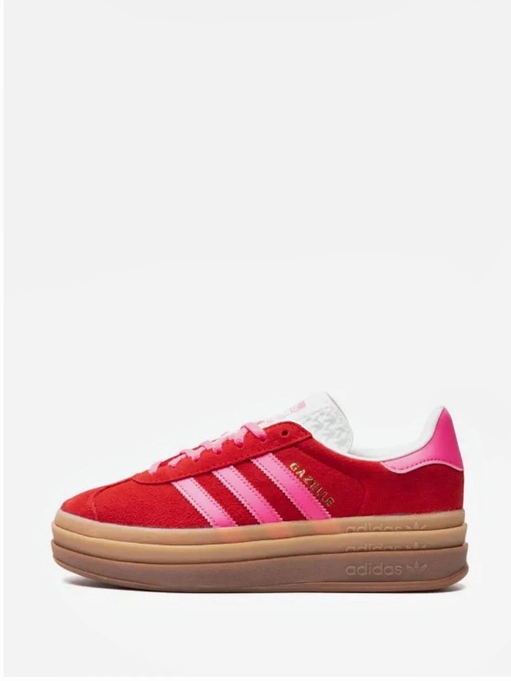 Adidas WMNS GAZELLE BOLD 'COLLEGIATE RED LUCID PINK' US 8.5 Like New
